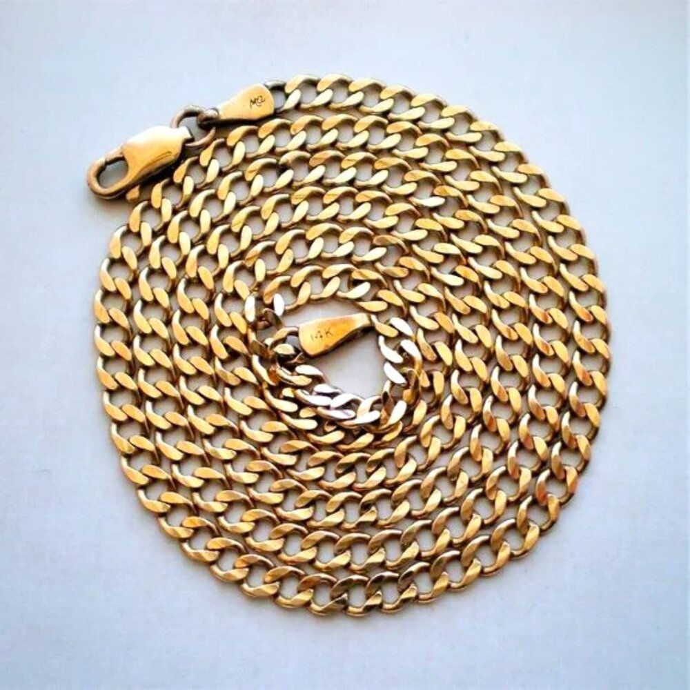 Michael Anthony MA 14K Yellow Gold Miami Monaco Cuban Link Necklace Chain 9 g P